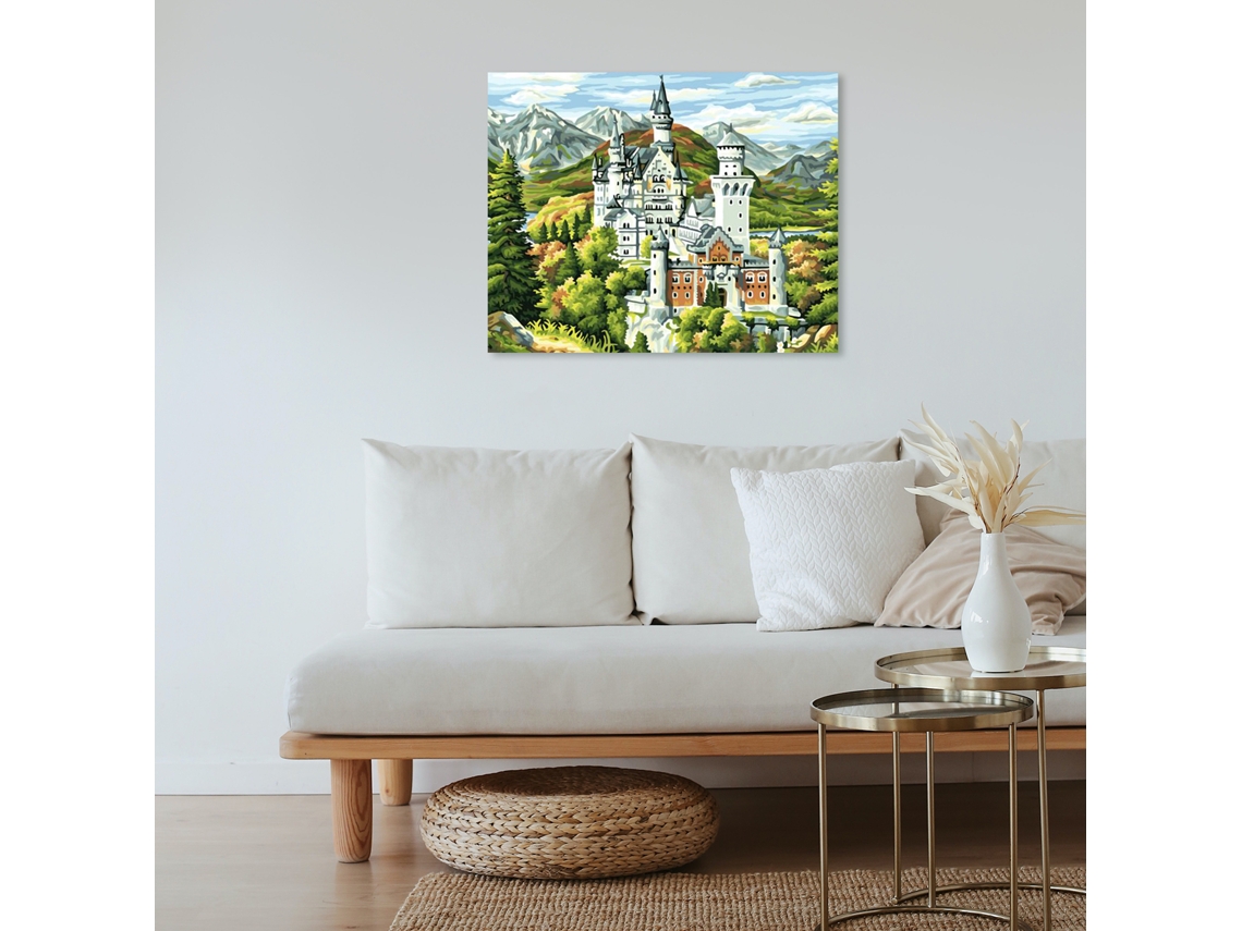 Kit de pintura a óleo por números Baok DIY, castelo de 30x40 cm, para adultos, crianças e iniciantes, decoração de parede, presente.