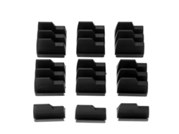 Organizador De Chaves Magnético Modular De Abs Compacto Multifuncional Com Capacidade Para 20 Peças Preto