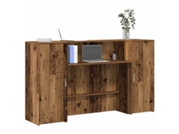 Vidaxl Balcão De Recepção 180x50x103,5 Cm Madeira Madeira Velha