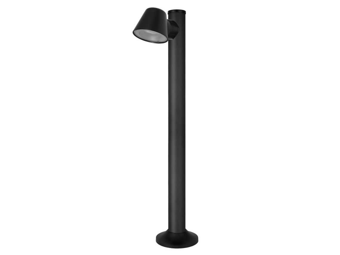 Baliza De Jardim Com 1 Projector FORLIGHT De Exterior Gu10 Ajustável Com Ip54 Preto