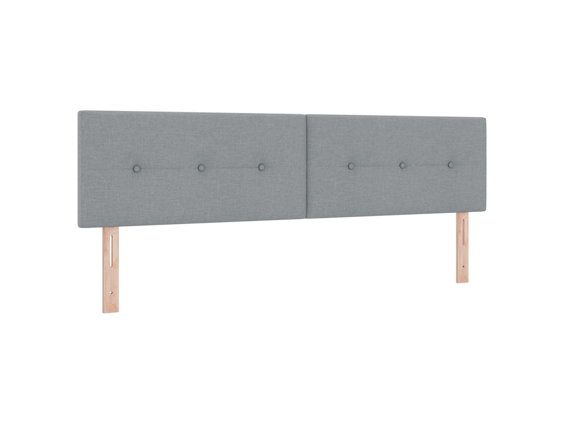 Conjunto 1 Inovação Em Cabeceira Vidaxl Cinzento-claro Tecido (180 Cm)