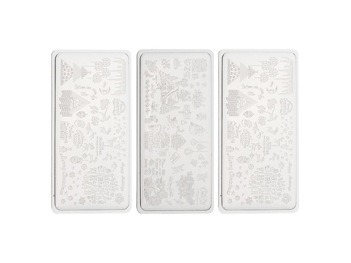3Pcs Modelos de Carimbo de Unhas para Decorações de Halloween ALLINLESS
