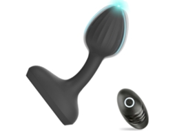 Vibrador Com Comando E Plug Anal, 10 Modos De Vibração, Estimulador De Ponto G E Clitóris, Plug Anal À Prova De Água (preto)