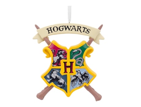 Figura Decorativa Escudo De Hogwarts, Resina Harry Potter 7,5 Cm Hallmark