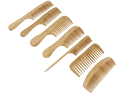 Escova De Cabelo Bambu Leve E Portátil Orfofe Para Homens, Meninos E Meninas, Pente De Madeira Antiestático Para Salão