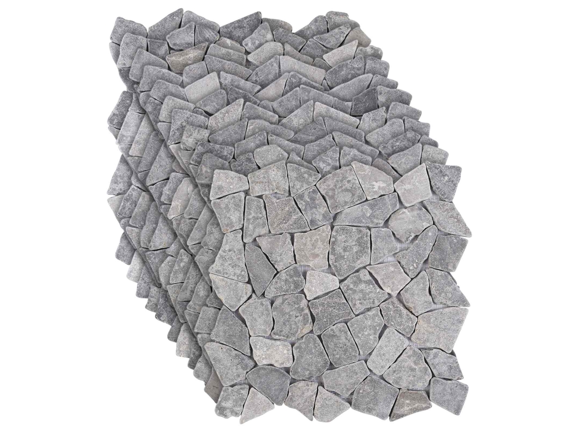 Vidaxl Azulejos De Mosaico Cinzento-claro 30 X 30 Cm Mármore