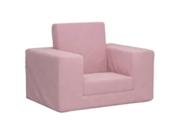 Vidaxl Sofá-cama Infantil De Pelúcia Rosa