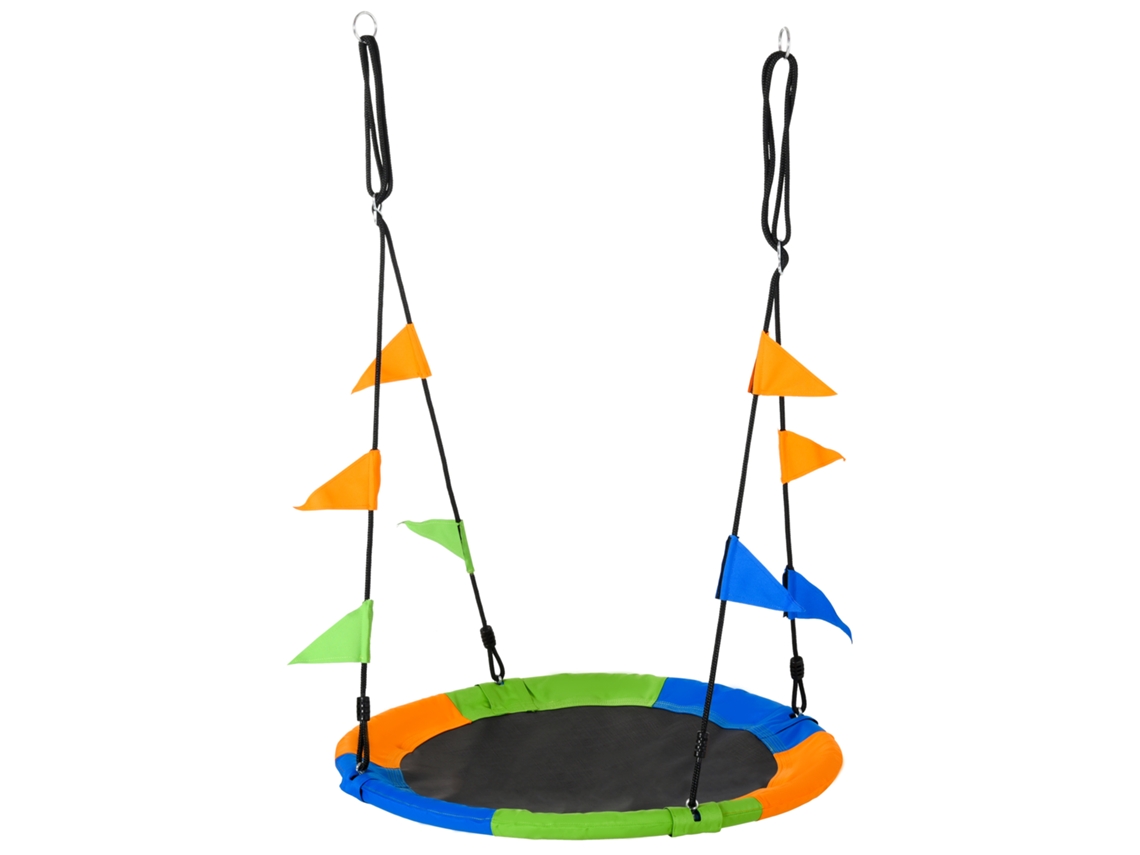 Baloiço de Jardim com Cordas Ajustáveis, Verde e Cinza LAMAISON