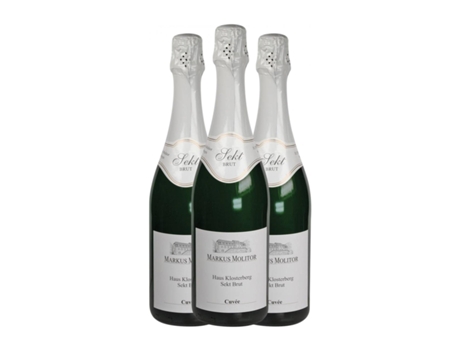 Espumante MARKUS MOLITOR Haus Klosterberg Cuvée Deutscher Sekt Riesling Brut Mosel (0.75 L - 3 Unidades)