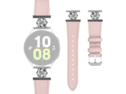 Lurelia Pulseira De Couro Genuíno Com Decoração Floral Ajustável, Compatível Samsung Galaxy Watch Active2 44 Mm 40
