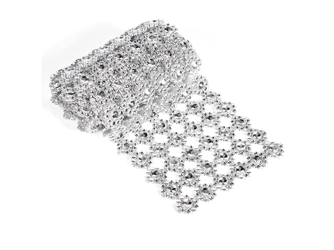 Decoração Com Contas De Girassol Ocase E Strass Prateado - Laxiscreed, Detalhes Brilhantes Para Artesanato
