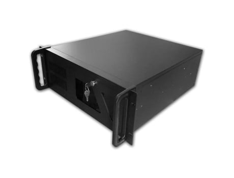 Gabinete preto Datacom 19 IPC 4U/485 mm sem fonte de alimentação