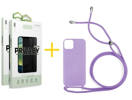 Conjunto De Películas De Ecrã Gel Rope Para Iphone 16 Pro Max Gandy Vidro Temperado Roxo (2un)