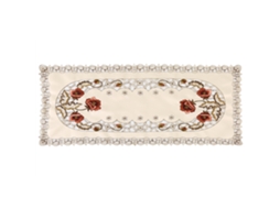 Runner de Mesa Bordado Floral Vermelho LAXISCREED