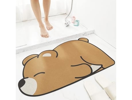 Tapete De Banheiro Superabsorvente, Tapete De Entrada De Banheiro Fofo Com Desenho Animado Antiderrapante, Tapete De Chão Absorvente Para Banheiro D