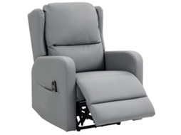 Poltrona Ajustável para Idosos com Inclinação e Controle Remoto SINI TECH STORE (144x91x88 cm) Cinza escuro