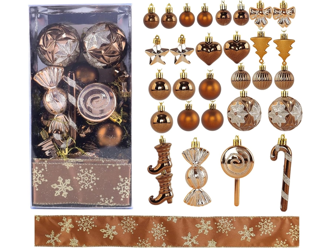 Conjunto De 30 Enfeites E Pingentes De Natal Inquebráveis