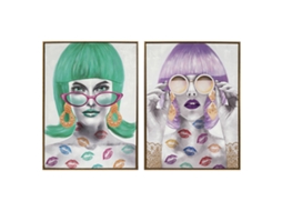 Pintura DKD HOME DECOR (Tecido - Multicor)