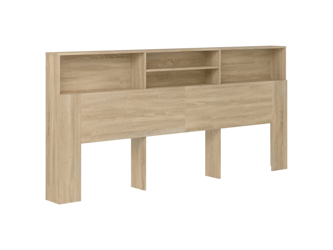 Cabeceira com guarda-roupa MAISON EXCLUSIVE em Cor Carvalho Sonoma (220x19x103,5 cm)