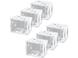 Conjunto De 6 Persianas Venezianas(esquerda E Direita) Com Suportes De Montagem Em Plástico Branco E Acessórios