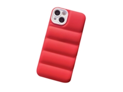Capa de Telefone Apple 12pro Max vermelha com material TPU e proteção estéreo 3D