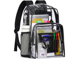 Mochila Escolar Transparente, 43,2 Cm, Grande E Feita De Tpu Durável Para Meninos, Meninas, Mulheres