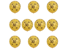 10 Balões de Látex Dourados para Festa LAXISCREED