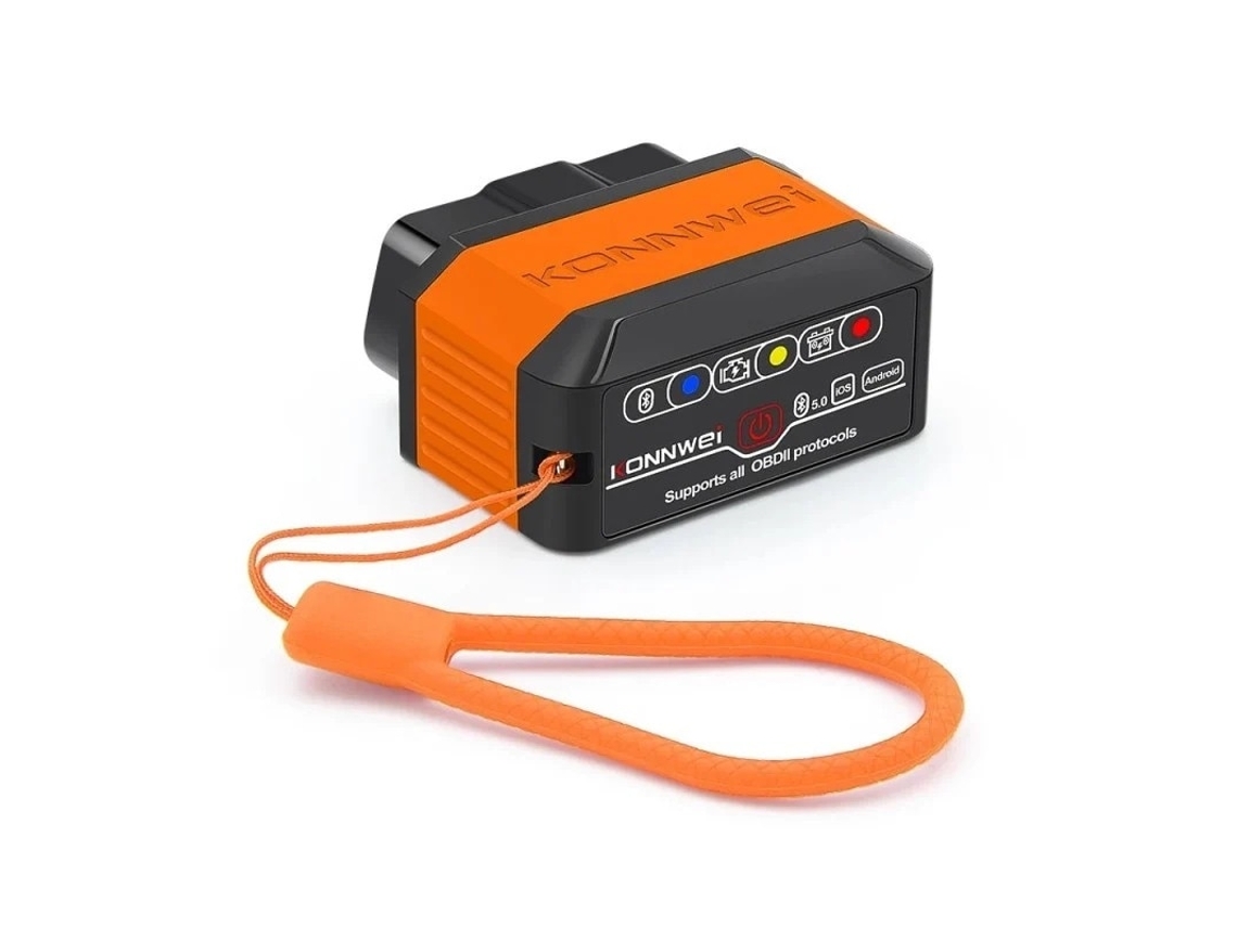 Scanner Zruxe Kw905 Obd2 Bluetooth 5.0 (diagnóstico Auto, Compatível Com Elm327 Obdii, Laranja)