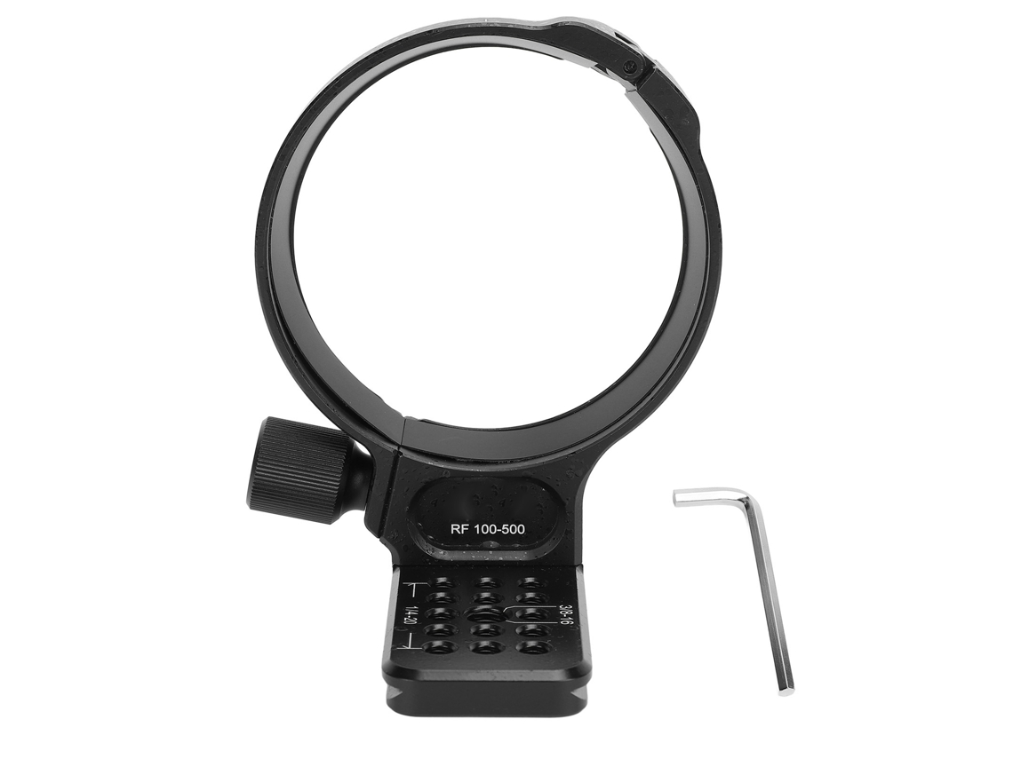 Lens Collar 1/4in 3/8in Thread Hole Metal Lens Tripod Mount Ring With Quick Release Plate For Rf 100‑500mm F4.5‑7.1 L Is Usm LAXISCREED