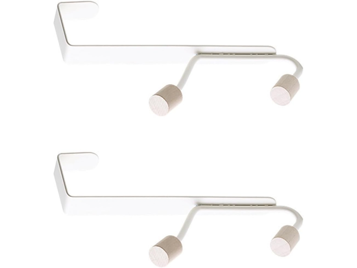 Ganchos De Metal Para Pendurar Roupas E Chapéus Na Porta, 2 Peças Em F