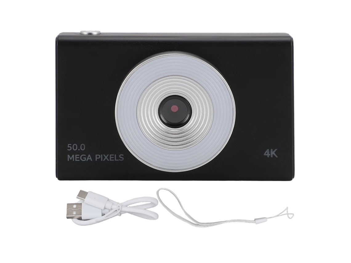 Kids Digital Camera With Fill Light 4k Hd Retro Ccd 8x Zoom For Students Teens Boys Girls Seniors Black LAXISCREED