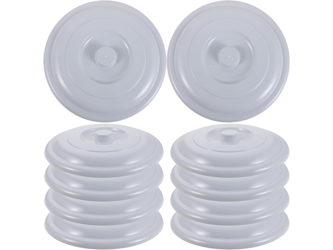 Conjunto de 10 Tampas Plástico para Lixeira 32x32x2, 5cm Herméticas Reposição Lixeiras e Baldes CHABERLU