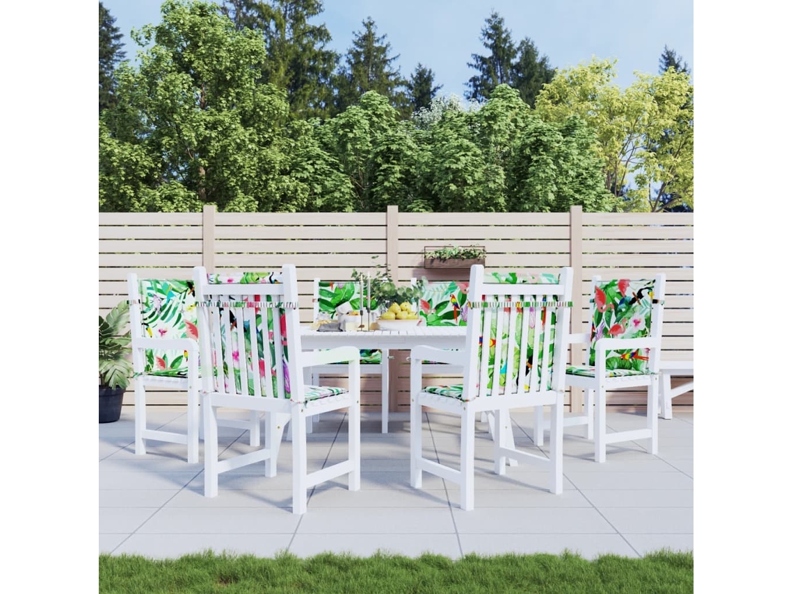 Vidaxl Almofadões Para Cadeira De Encosto Baixo 6 Pcs Tecido Multicor