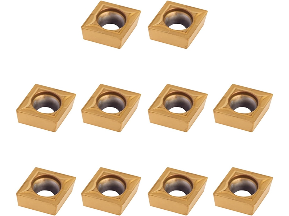 Pastilhas Cnc, 10 Pastilhas De Metal Duro Para Torno, Lâminas Paratorno Com Estojo, Adequadas Para Usinagem De Aço