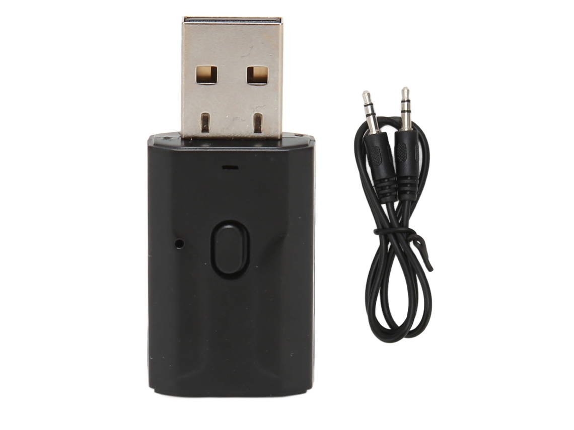 Adaptador de Som Bluetooth 5.0 2 em 1 com Viva voz, Receptor e Transmissor Usb Bluetooth para Alto falantes de Carro CHABERLU