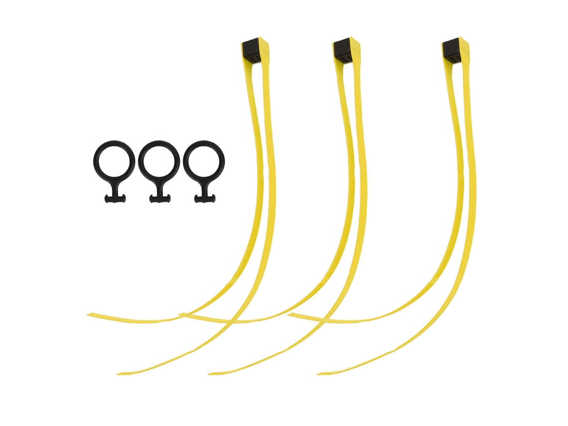 Laços de Nylon Auto blocantes com Anel Amarelo 3un