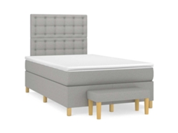 Box Spring Bed, Box Spring Beds Vidaxl Cinzeto Tecido (120 X 190 Cm)