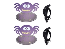 Conjunto de 2 pêndulos de madeira Halloween com aranhas LAXISCREED