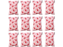 50 Paquet Postaux Autoadesivos Em Pvc Rose Forte Viscosité, Envelopes Dexpédition Imprimées Étanches, Lote De
