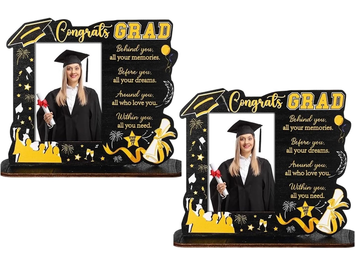 Porta-retratos De Madeira Para Formatura Com Frase Inspiradora Gravada, Ideal Para Casa, Escritório E Escola.
