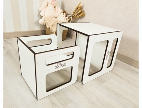 Conjunto de Mesa Cubo Multifuncional Montessori Sm para O Desenvolvimento Infantil
