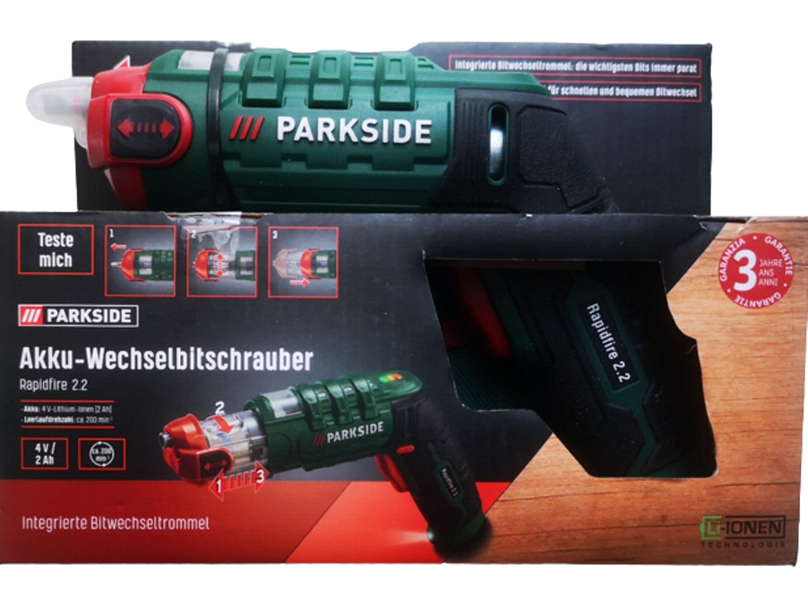 Chave de Bits Intercambi vel Sem Fio PARKSIDE 4V Rapidfire 2.2