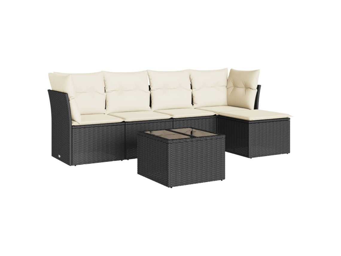 Garden Sofa Set, Garden Sofa Sets Vidaxl Preto Rattan / Vime (n/a)
