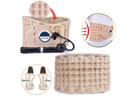 Cinto de descompressão mais recente, suporte lombar e extensor de cinto para dor nas costas SURENHAP