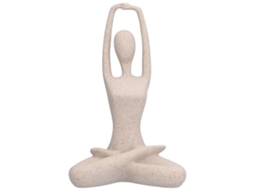 Estátua de Yoga em Resina Sandstone, Decorativa, Presente S/MARCA