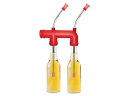 Pourer De Cerveja Garrafa Dupla, Funil Portátil Com Tubo Ventilação Para Beber Rápido