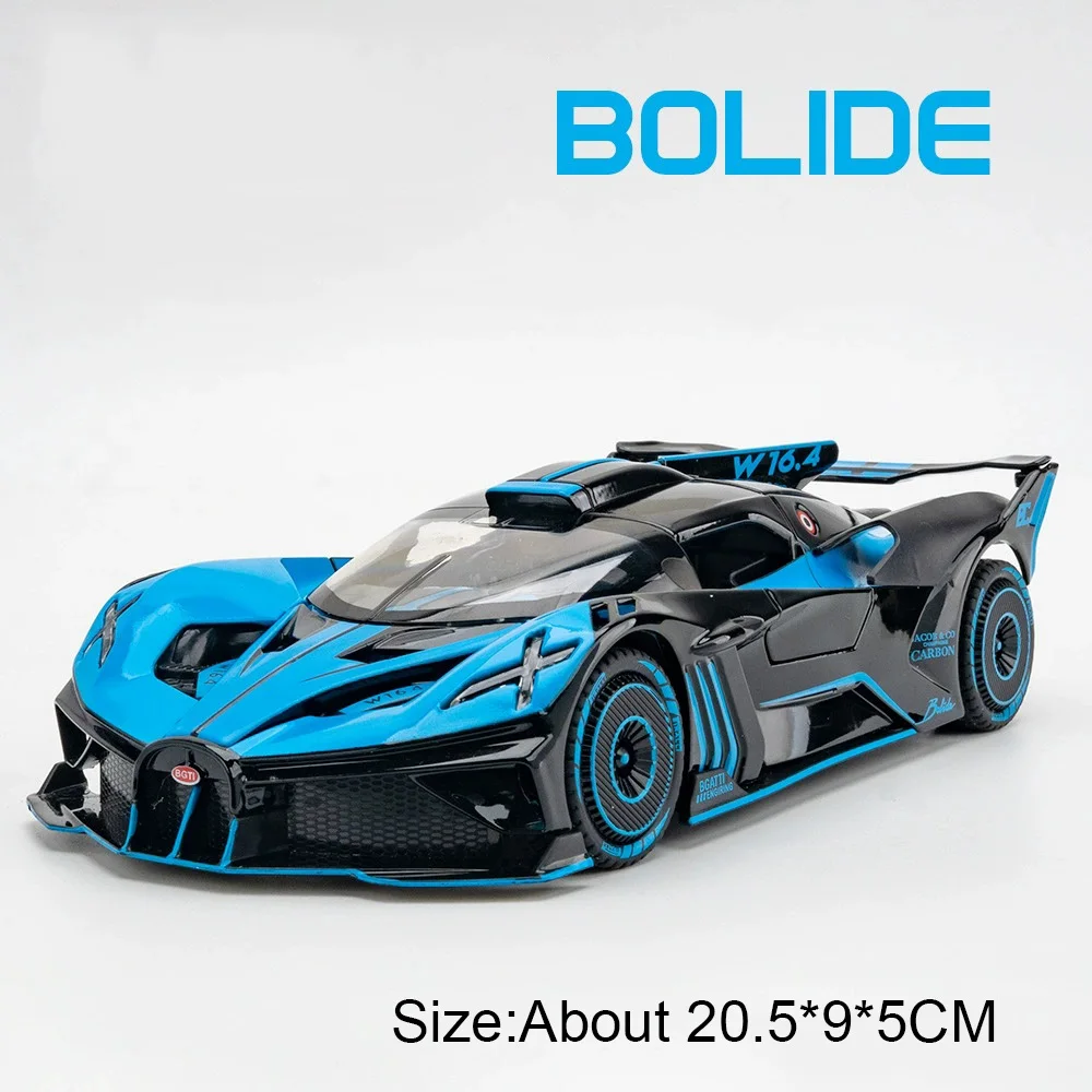 (bolide Blue) 1:24 - Modelo De Carro Esportivo - Simulação De Som E Luz