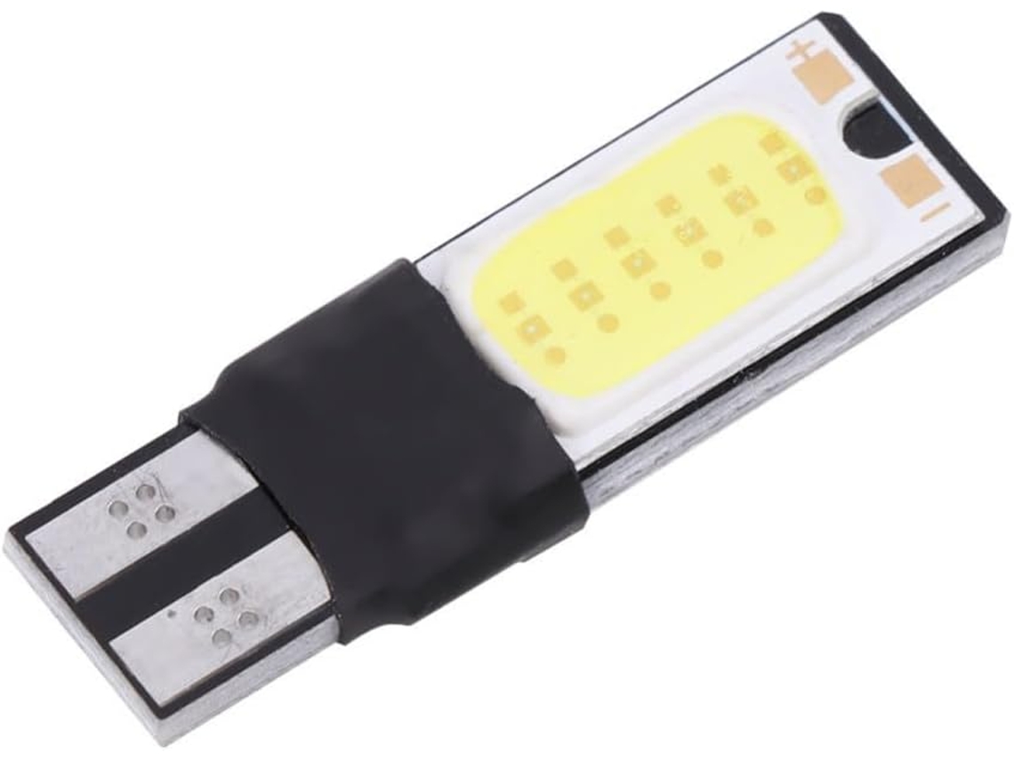 Pacote Com 10 Lâmpadas Led Cob Ultrafinas De Ângulo Amplo Para Iluminação Automotiva (w5w)