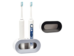 Suporte para Escova de Dentes com sistema de drenagem, preto e cinza AQUAFORGE