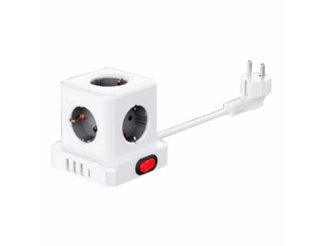 Extensão Com 5 Tomadas Com Interruptor Fbright Branco 3680 W (1,5 M)